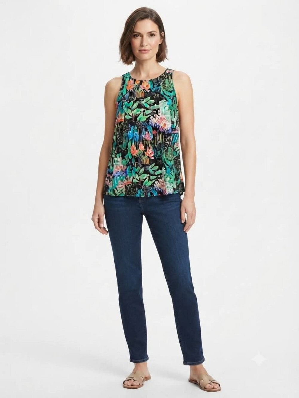 H&M Tank Top Blouse Floral Size Small
